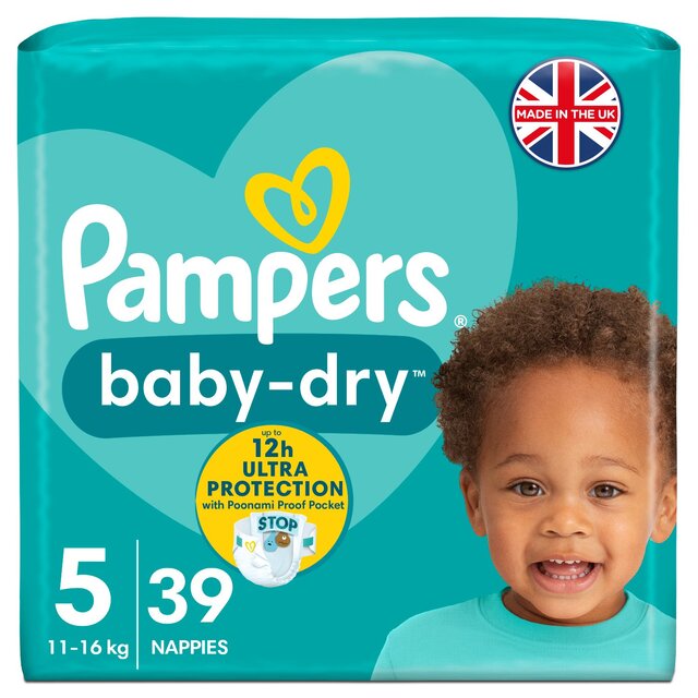 Pampers Baby-Dry Size 5 Nappies