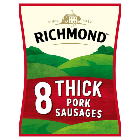 Richmond 8 Pork Frozen Sausages 344g