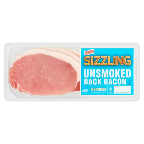 Direct brand 8 Unsmoked Back Bacon Rashers 250g