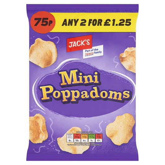 Jack's Mini Poppadoms 25g