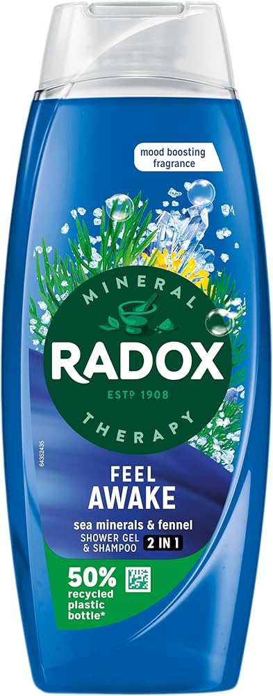 Radox Feel Awake Sea Minerals & Fennel 2in1 Shower Gel & Shampoo 225ml
