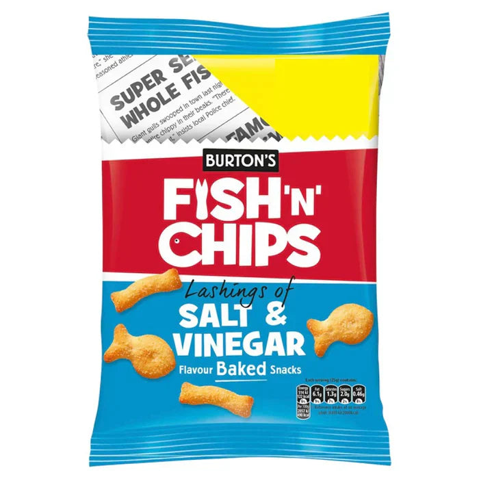 Burton's Fish n Chips Salt & Vinegar 125g
