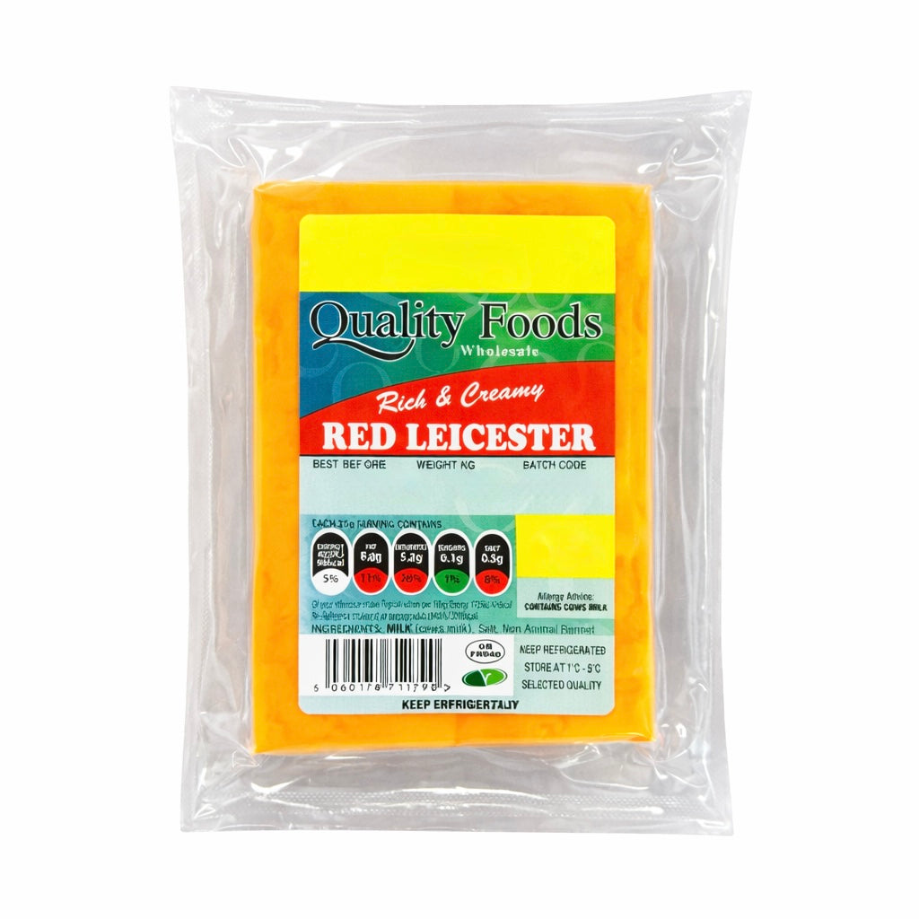 Quality Foods Red Leicester Block 0.140kg