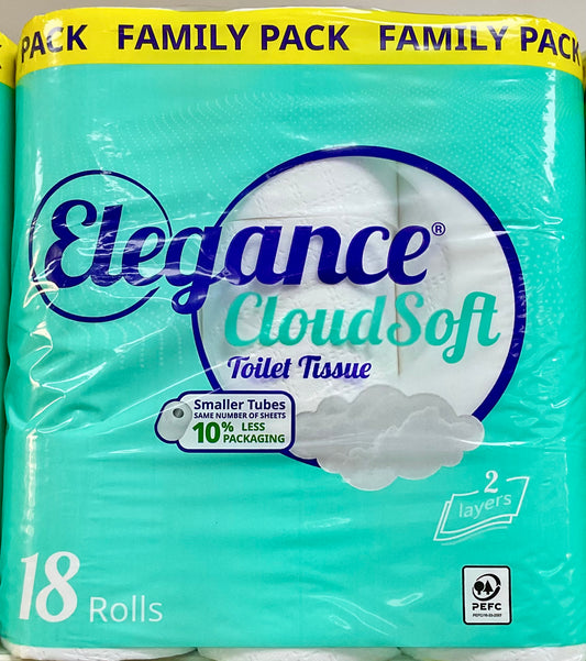 Elegance Cloud Soft 18 Toilet Rolls