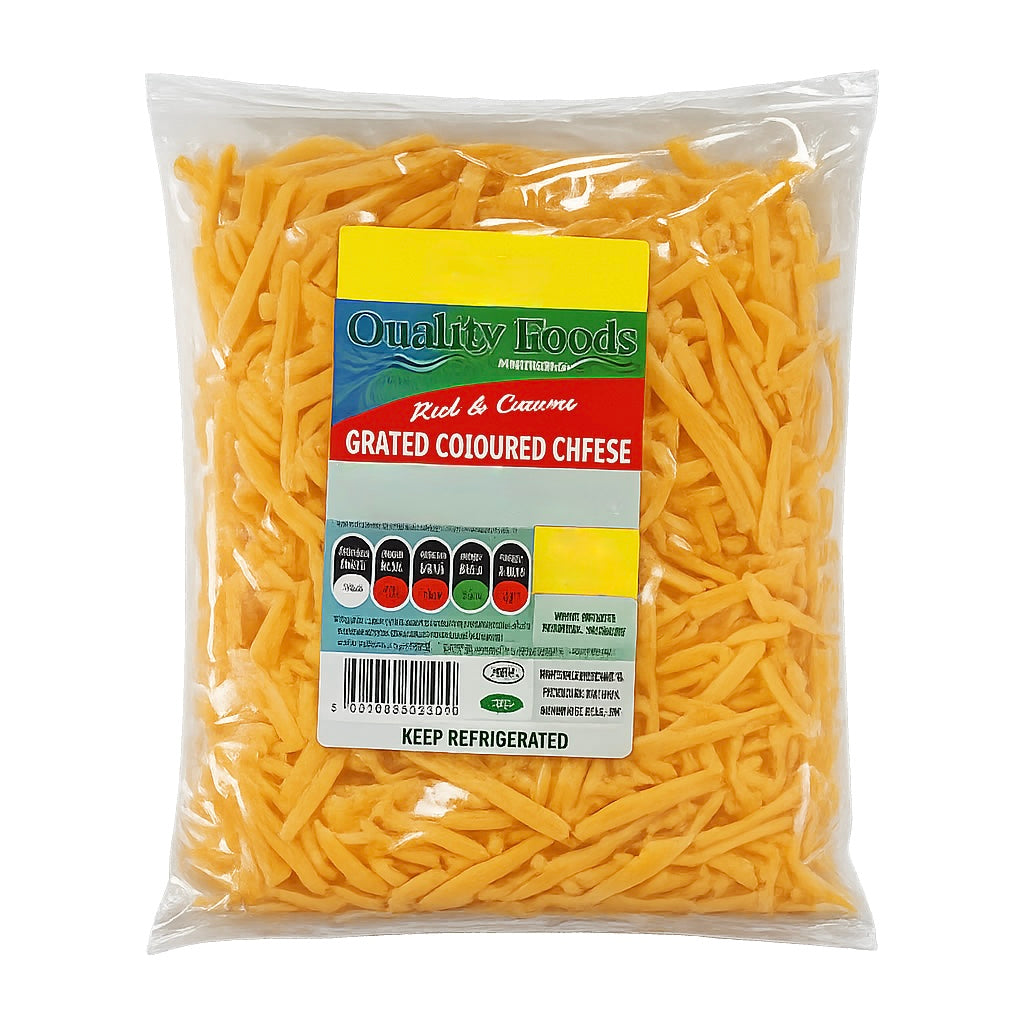 Quality Foods Grated Coloured Cheese 0.170kg
