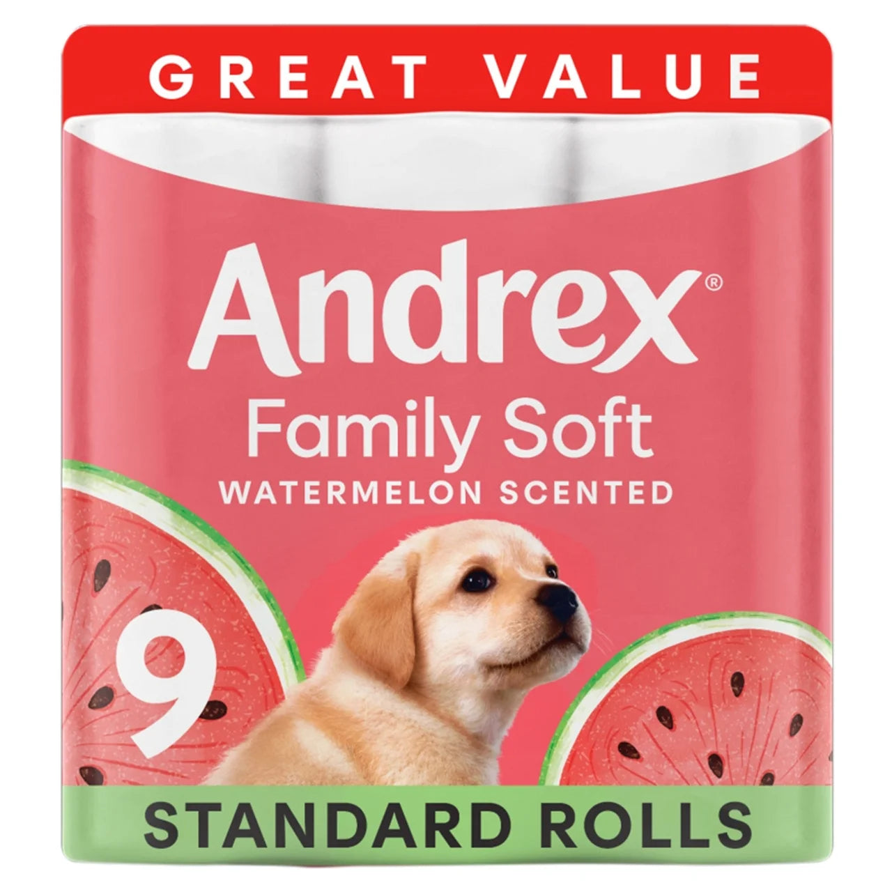 Andrex Family Soft Watermelon 9 Rolls