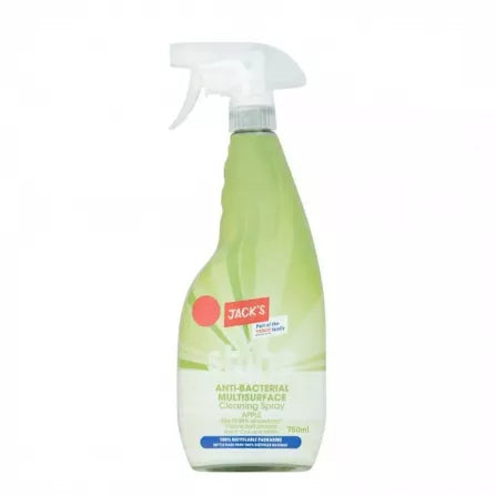 Jacks Shine Antibacterial Multisurface Cleaning Spray Apple 750ml (HOUSEHOLD)