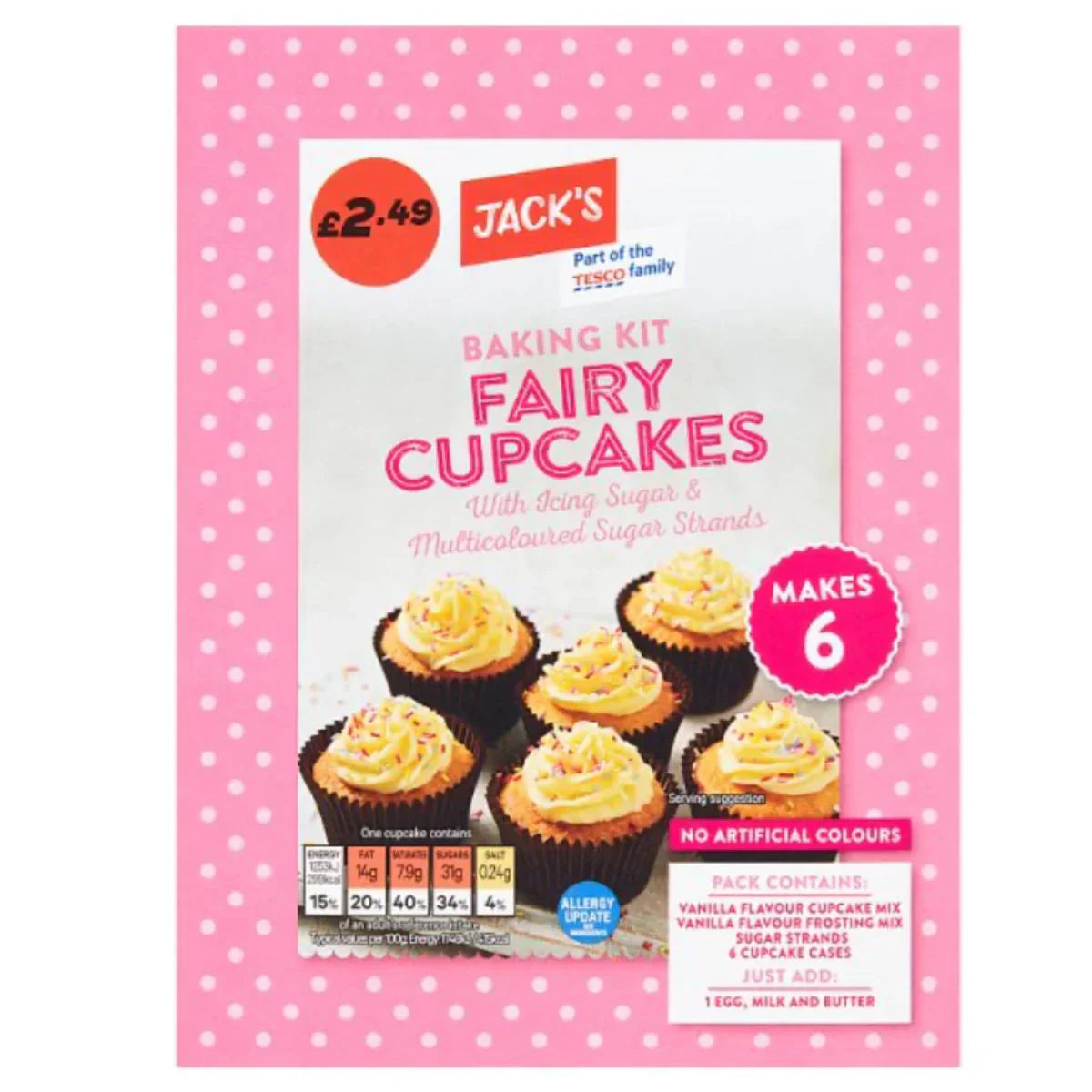 Jack's 6 Fairy Cupcakes Baking Kit