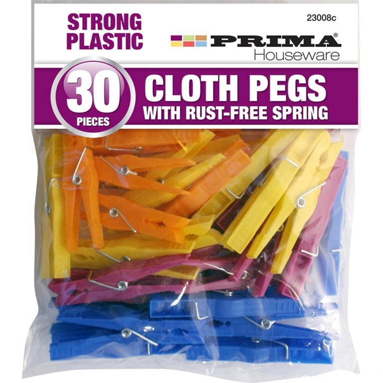 24 Plastic Clothes Pegs