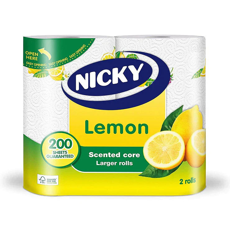 Nicky 2 Lemon Kitchen Towels