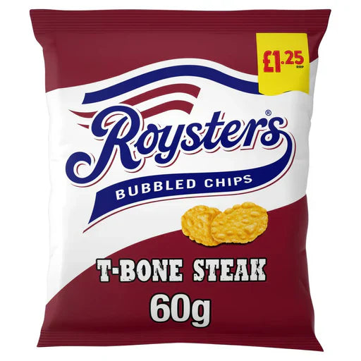 Royster T Bone Steak Bubbled Chips 60g