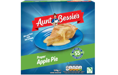 Aunt Bessies Proper Apple Pie 550g (FROZEN)