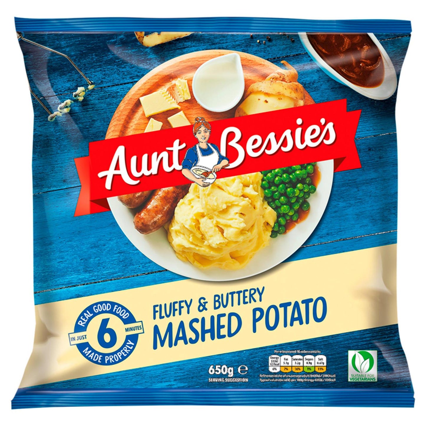 Aunt Bessies Mashed Potato 650g (FROZEN)