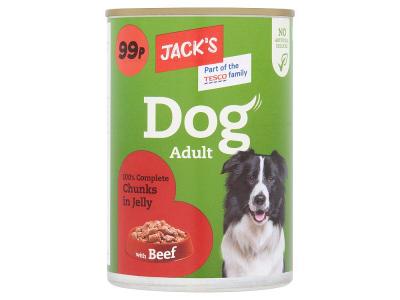 Jack's Dog Jelly with Beef 415g